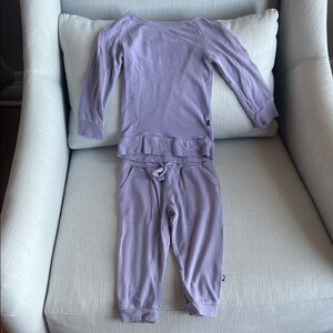 KYTEBABY Bamboo Jersey Jogger Set in Taro
